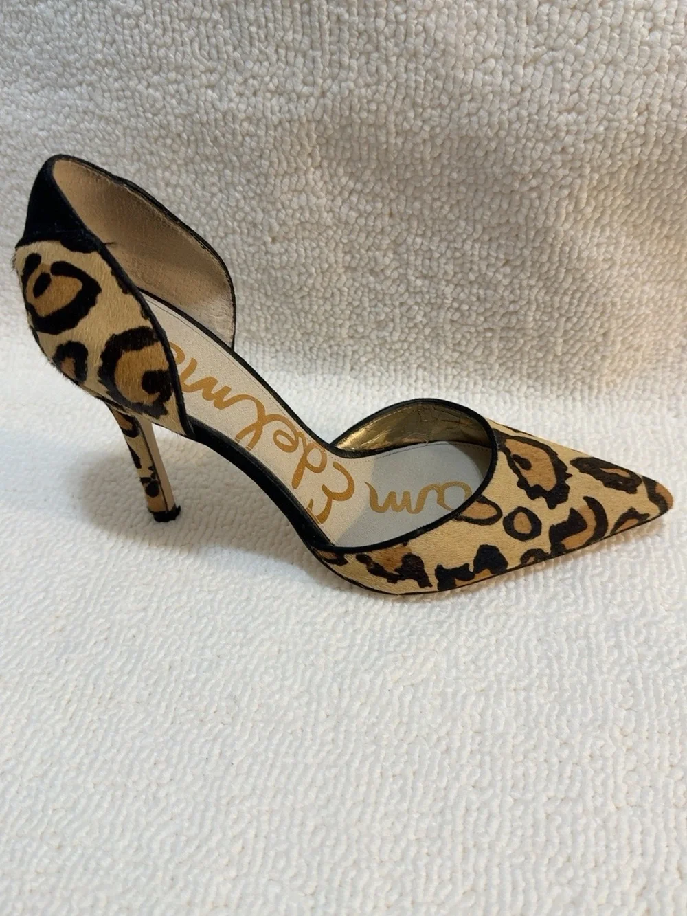 Sam Edelman Delilah Leopard Print D’Orsay Heels Pumps Size 7 M Leather